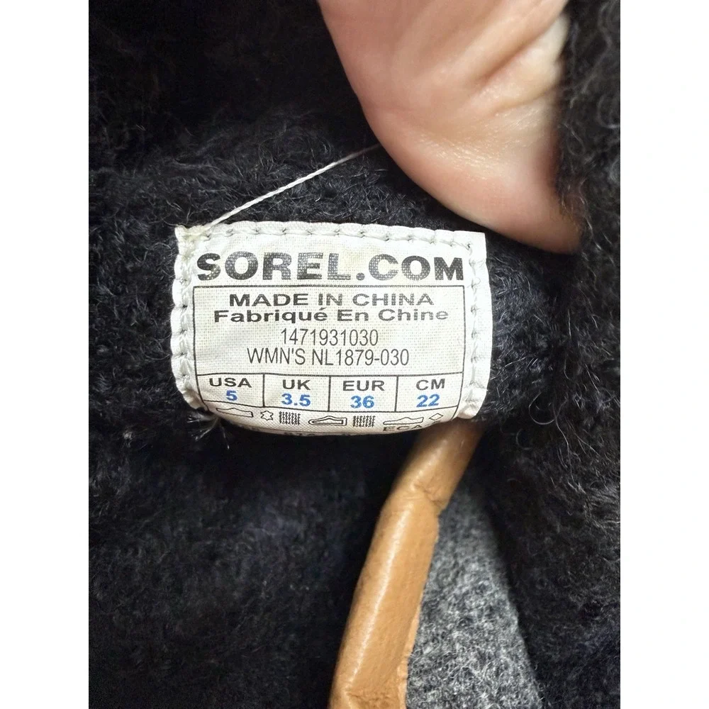 Sorel Chipahko Womens Boots Size 5 Blanket Wool & Leather Brown Gray